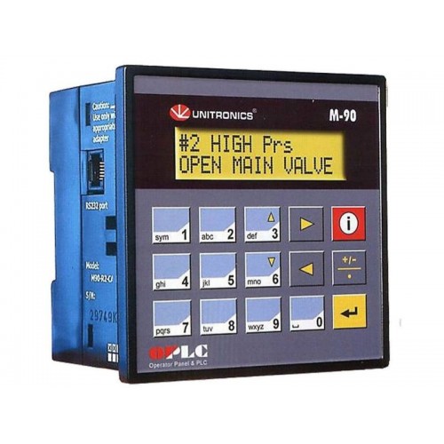 M91-2-R34 Контроллер M91: 24 VDC, 20DI (из них 3 HS), 2AI/DI, 12RO Unitronics