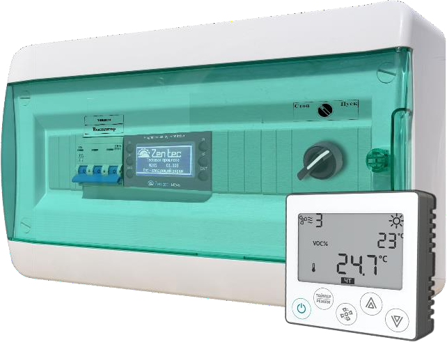 Шкаф автоматики Zentec FLS/Z-3Vpvc2,2-W пульт Zentec
